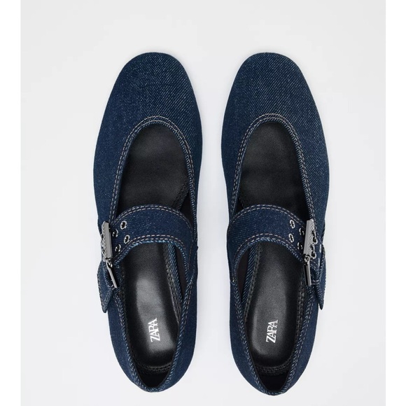 Zara Denim Mary Jane Flats - Picture 5 of 6